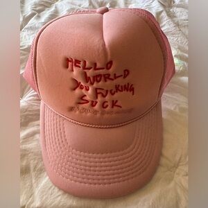 Machine Gun Kelly MGK Tour Trucker Hat with Embroidered Slogan